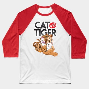 Cat vs Tiger - Funny Baseball T-Shirt